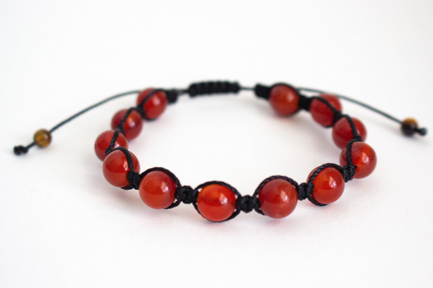 Natural Carnelian Adjustable Braided Bracelet - Meg’s Gems