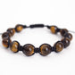 Natural Tiger Eye Adjustable Braided Bracelet - Meg’s Gems
