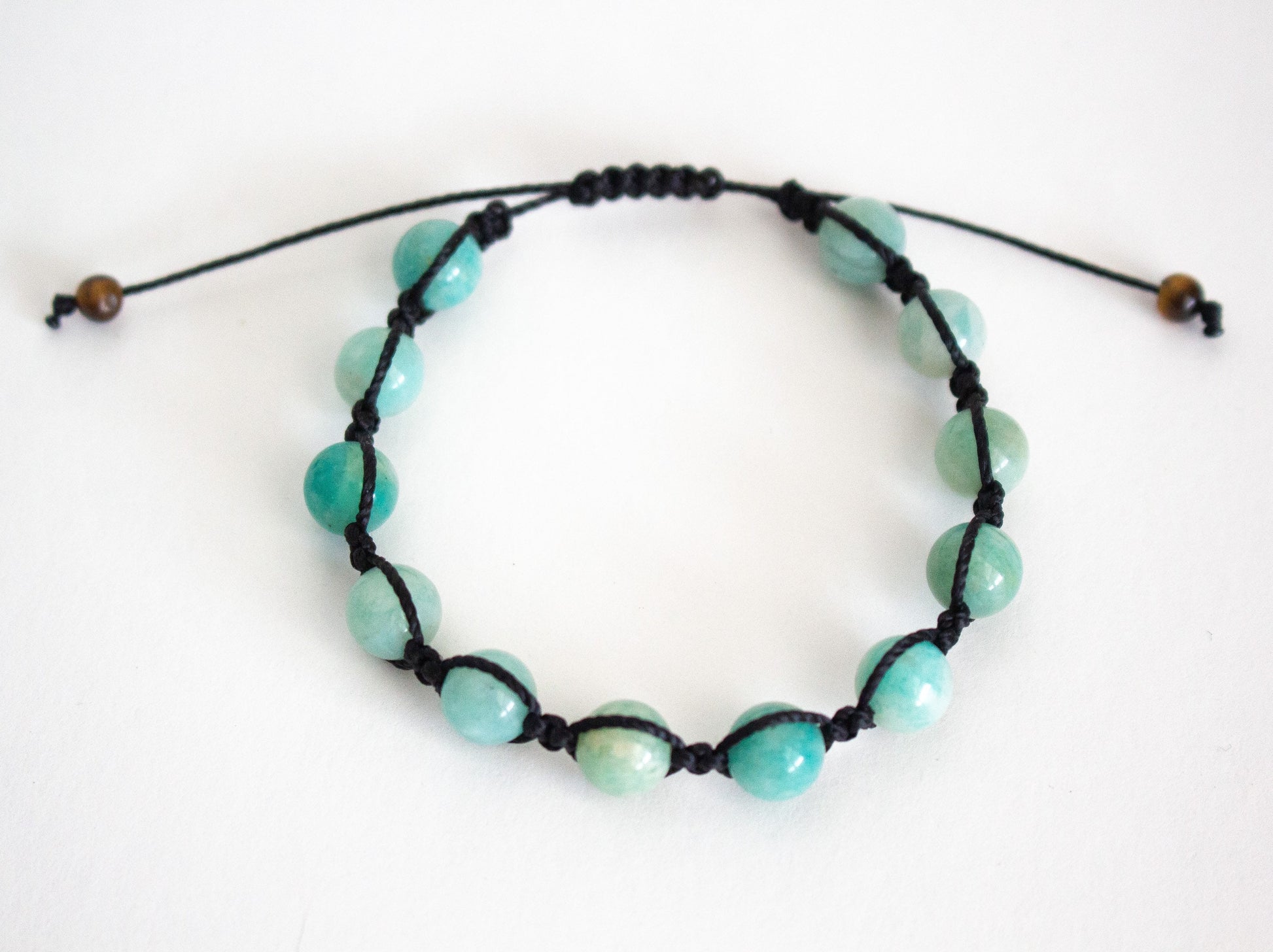 Natural Russian Amazonite Adjustable Braided Bracelet - Meg’s Gems