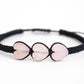 Natural 3 Heart Rose Quartz Adjustable Braided Bracelet - Meg’s Gems