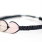 Natural 3 Heart Rose Quartz Adjustable Braided Bracelet - Meg’s Gems