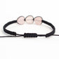 Natural 3 Heart Rose Quartz Adjustable Braided Bracelet - Meg’s Gems