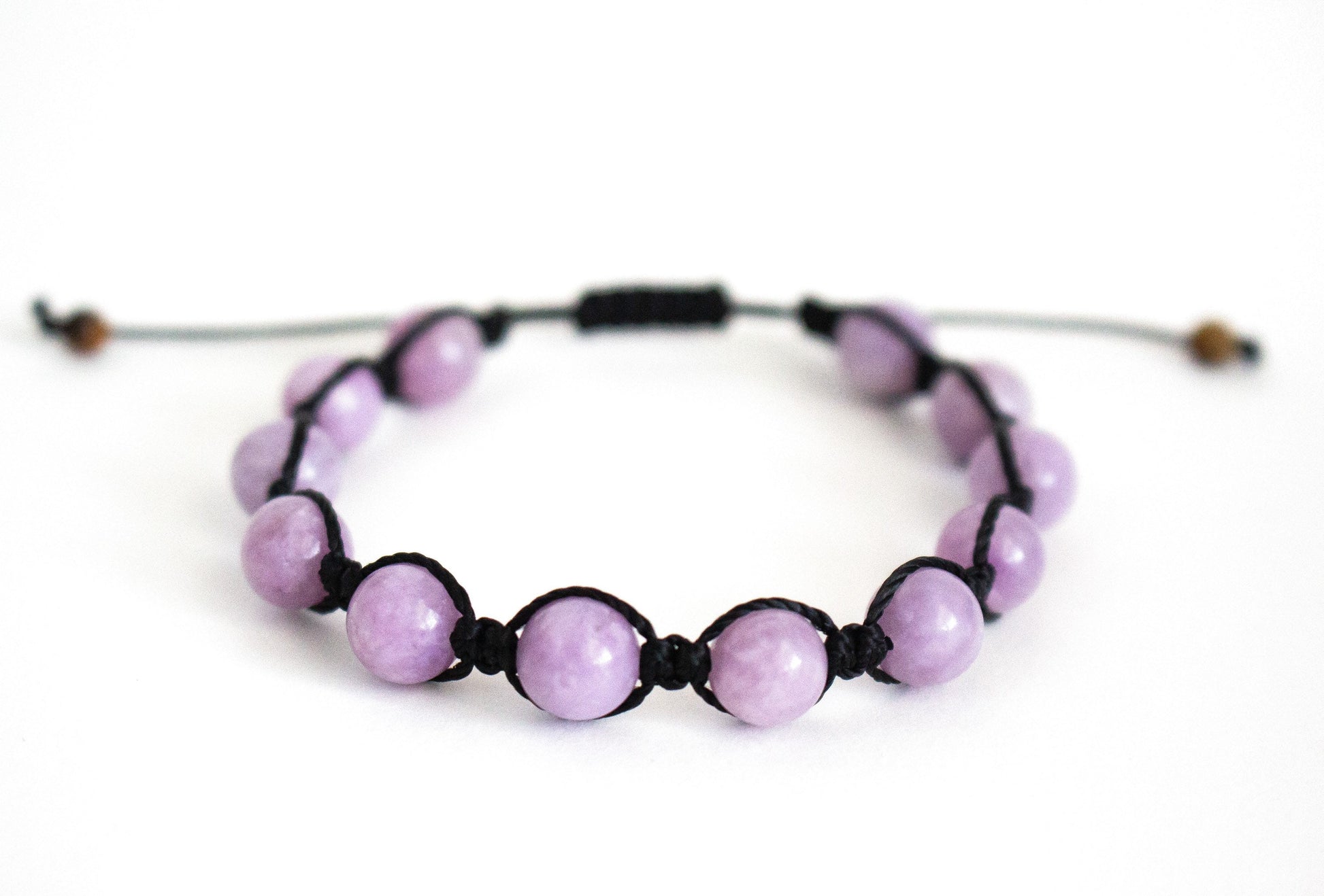 Natural Lepidolite Adjustable Braided Bracelet - Meg’s Gems