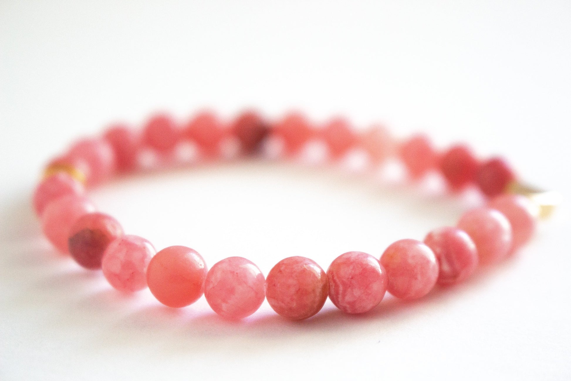 Bracelet Clara / Quartz rose & Rhodochrosite