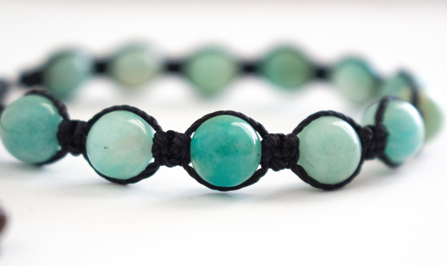 Natural Russian Amazonite Adjustable Braided Bracelet - Meg’s Gems