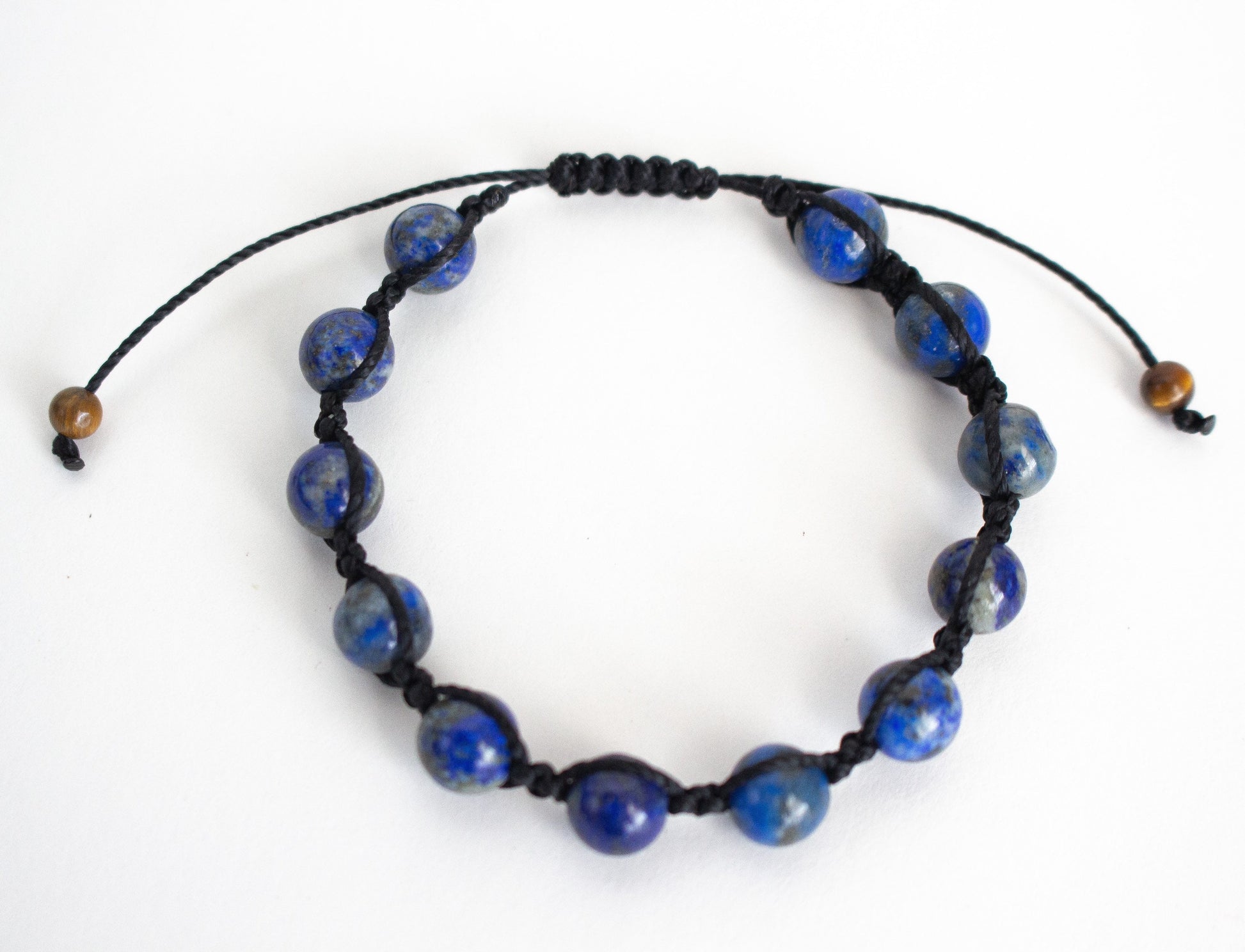 Natural Lapis Lazuli Adjustable Braided Bracelet - Meg’s Gems