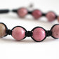 Natural Rhodonite Adjustable Braided Bracelet - Meg’s Gems