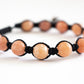 Natural Peach Orange Calcite Adjustable Braided Bracelet - Meg’s Gems