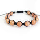 Natural Peach Orange Calcite Adjustable Braided Bracelet - Meg’s Gems
