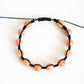 Natural Peach Orange Calcite Adjustable Braided Bracelet - Meg’s Gems